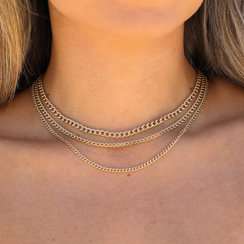 handcrafted 14k Gold Cuban Chain necklace for her