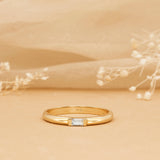 petite diamond dome ring in solid gold