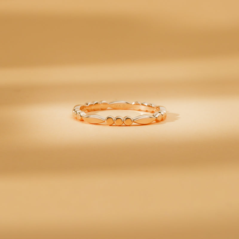 Marquise and Round Shape Alternating Wedding Ring