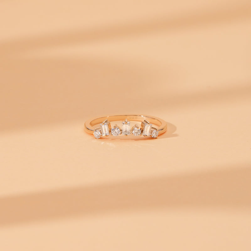 minimalistic 14k gold nest ring