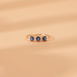gold diamond sapphire ring