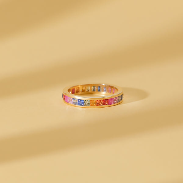 rainbow sapphire eternity ring