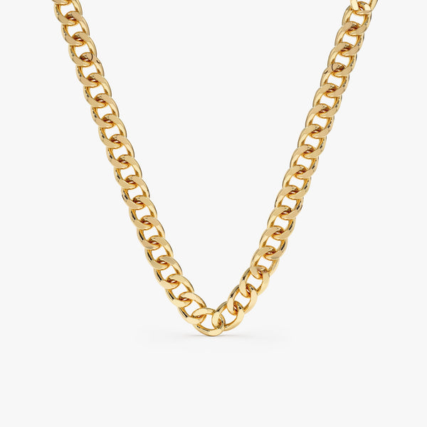 14k Yellow Gold Cuban Chain Necklaces