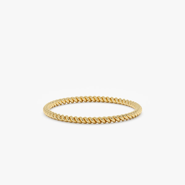 yellow solid gold ring