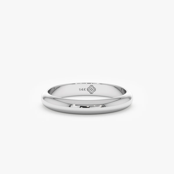 white gold personalized band