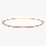 handcrafted in solid rose gold diamond tennis bracelet