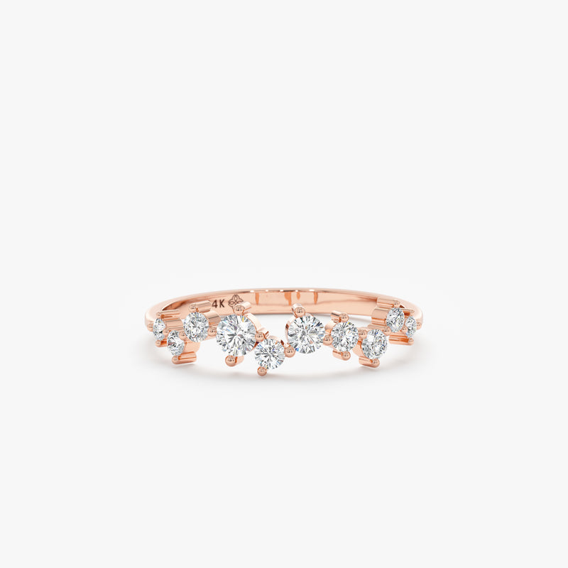 rose gold handmade stackable band