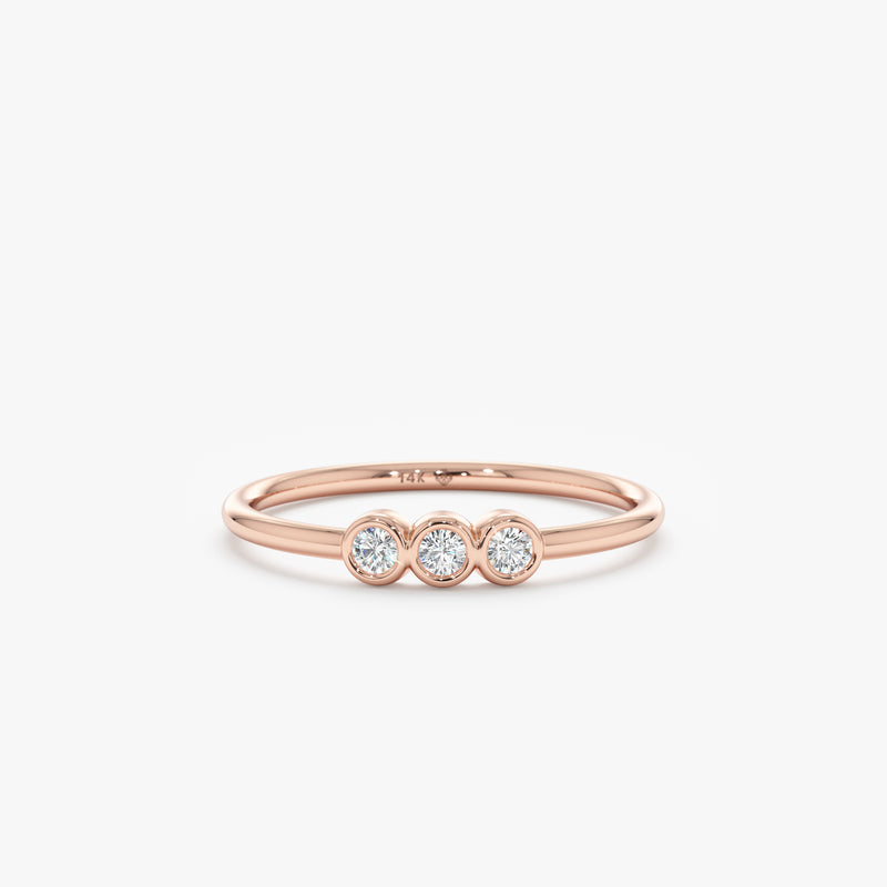 solid rose gold stacking ring
