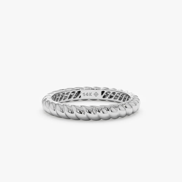 white gold thick wedding band