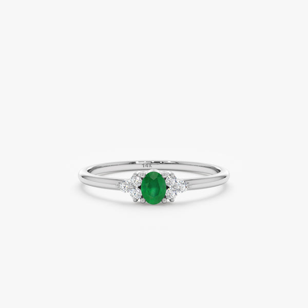 Emerald and Diamond Engagement Ring, Elkin