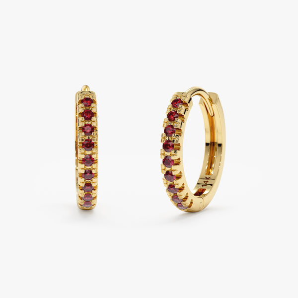 yellow gold natural ruby earring jewelry