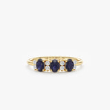 Diamond and Oval Sapphire Ring, Blair
