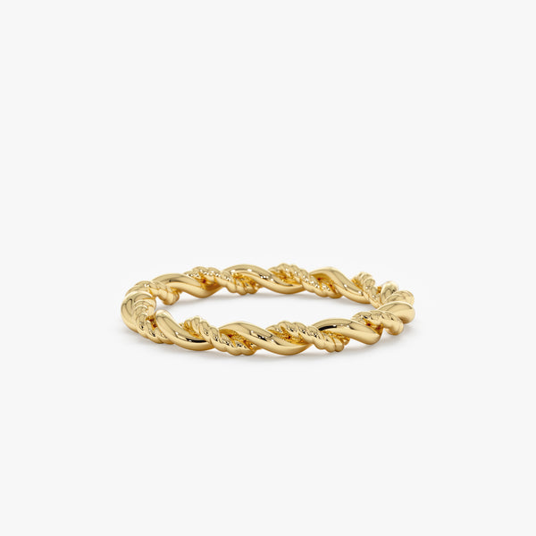 yellow gold twisted band