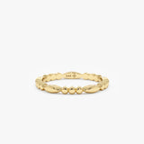 yellow gold marquise and round shape ring