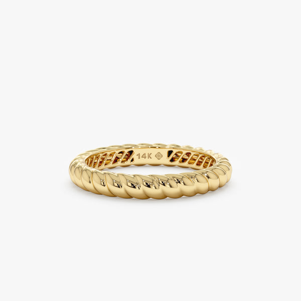 Yellow Gold Thick Braided Ring