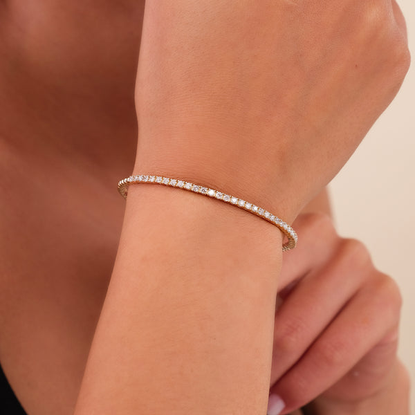 april birthstone natural diamond bracelet