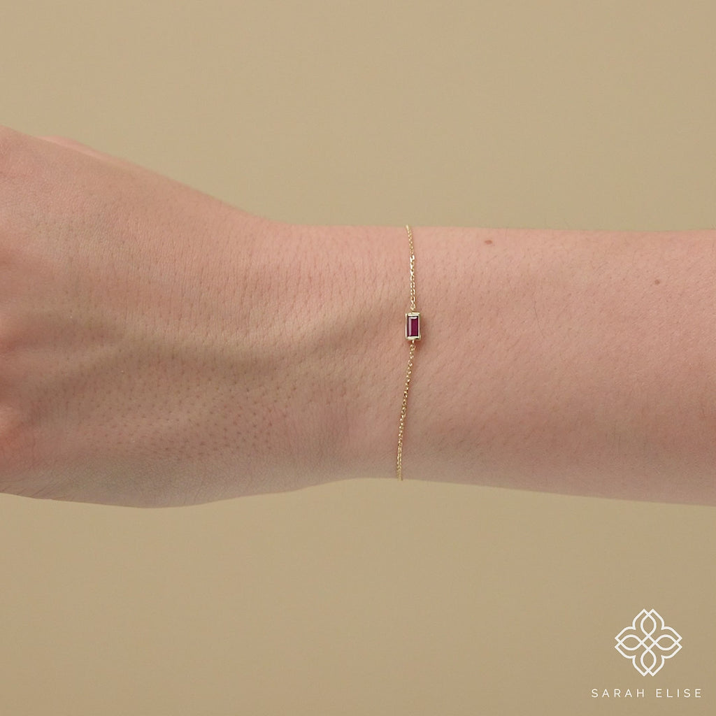 ethically sourced ruby gold bracelet