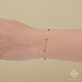 ethically sourced natural black diamond station bracelet  for women