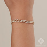 Solid gold diamond Cuban chain bracelet