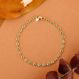 Bezel Emerald Tennis Bracelet