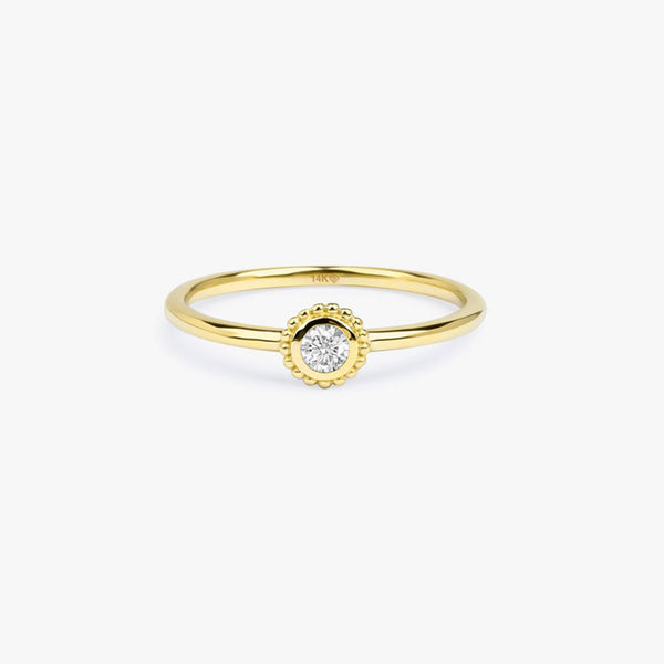 Dainty Gold White Sapphire Ring
