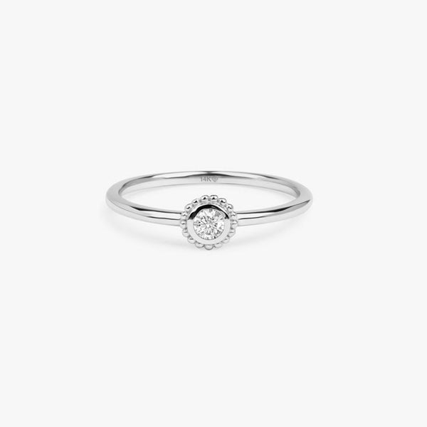 White Gold White Sapphire Ring