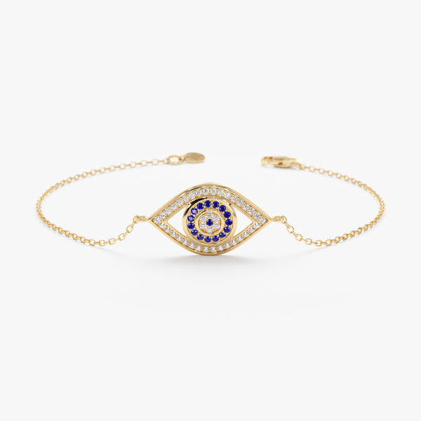 Diamond and Sapphire Lucky Eye Bracelet