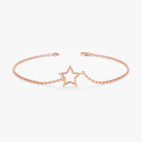 Rose Gold Star outline Bracelet