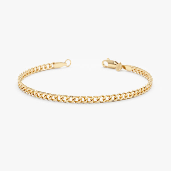 Plain Gold Cuban Chain Bracelet
