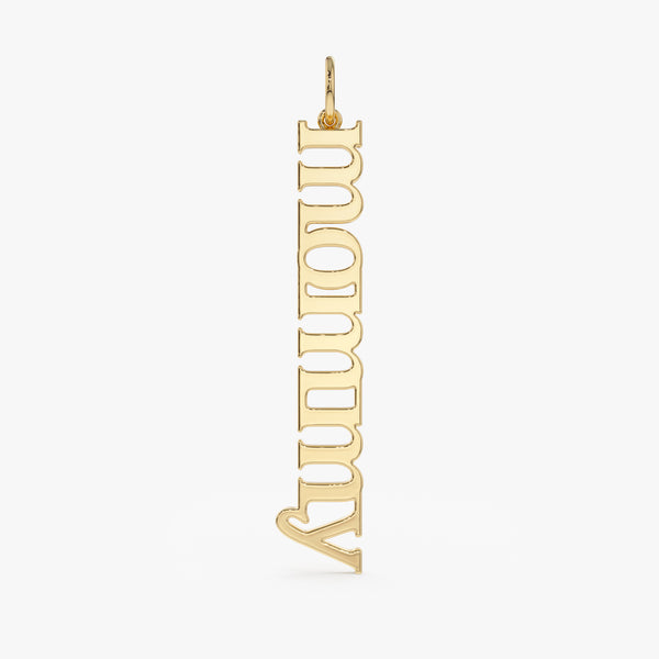 Yellow Gold Name Necklace Charm
