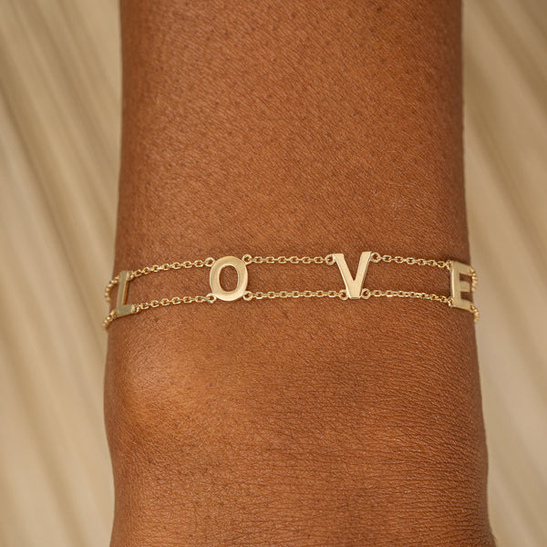 Personalized Solid Gold name Bracelet