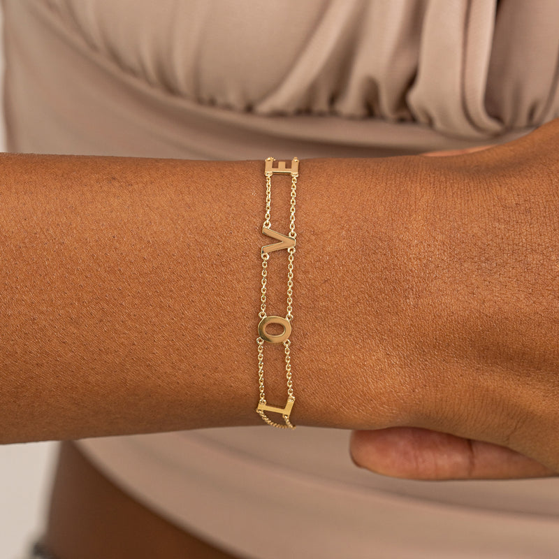 Plain Gold Personalized Bracelet