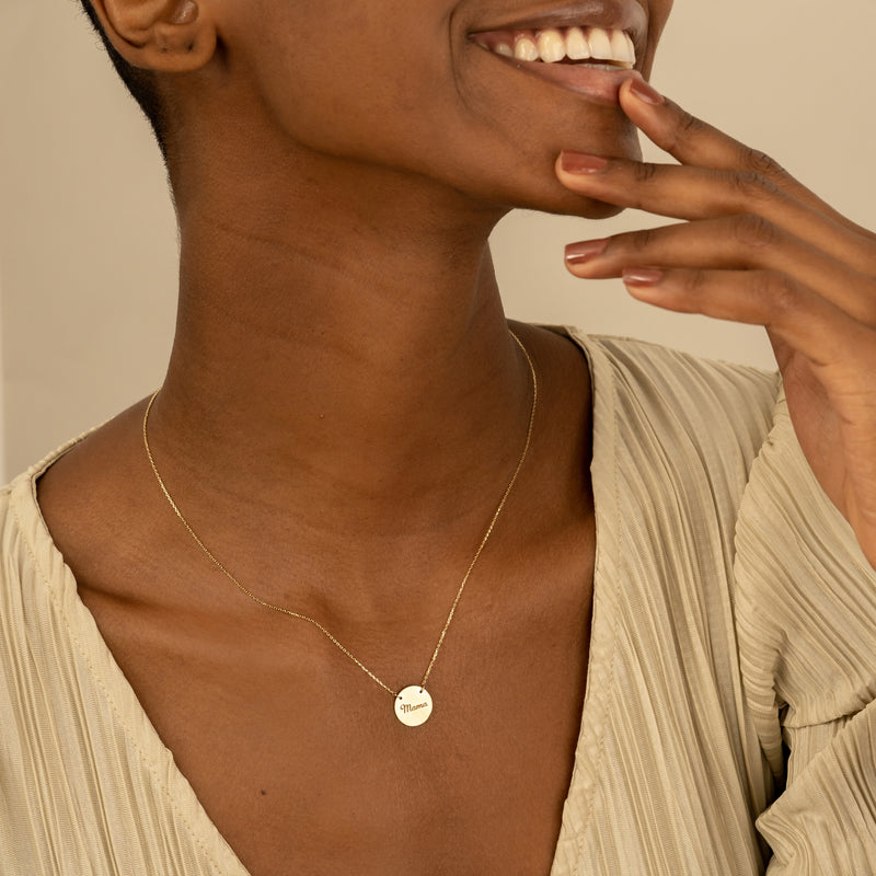 Ethically Sourced Minimalist Engraved Necklace