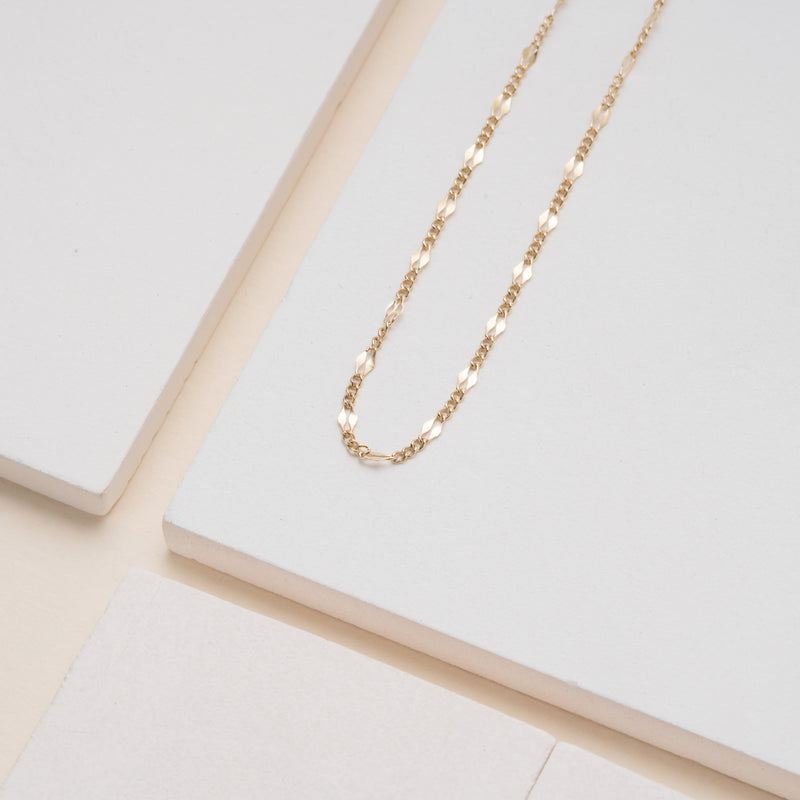 Simplistic mixed link Gold Chain necklace