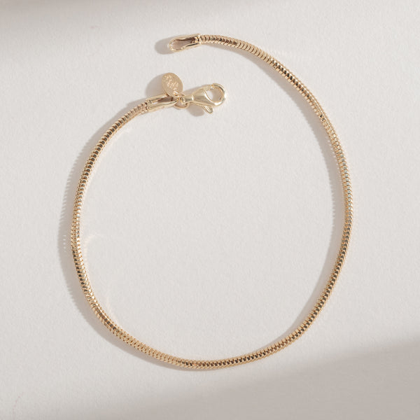 Solid Gold Snake Chain Bracelet