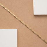 Handmade Bracelet, Solid Gold Box Chain