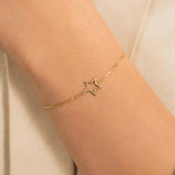 Handmade Gold Star cut out Bracelet