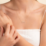 Handmade Gold Diamond Custom name Necklace