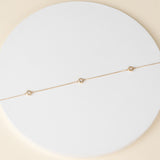 Bezel Moonstone Cable Chain Necklace