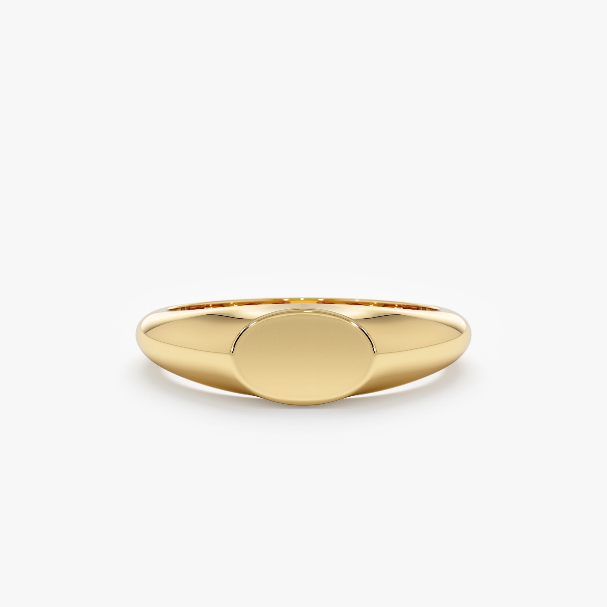 S・S・G 　galcia OVAL ENGRAVING RING Personalized Signet Ring In Solid Gold