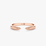 Plain Rose Gold Claw Ring