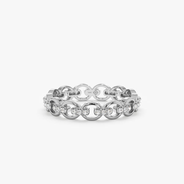 White Gold Linked Diamond Eternity Ring