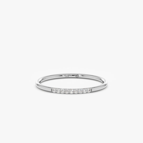 White Gold Thin Diamond Ring