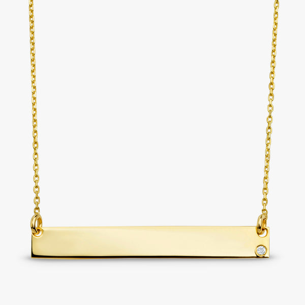 Solid Gold ID Necklace