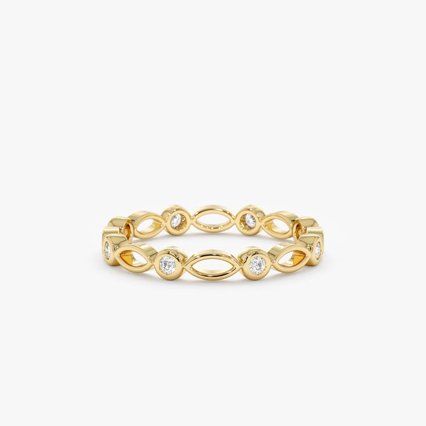 solid gold diamond eternity band