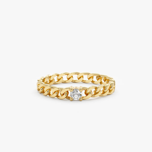 Diamond Cuban Chain Ring