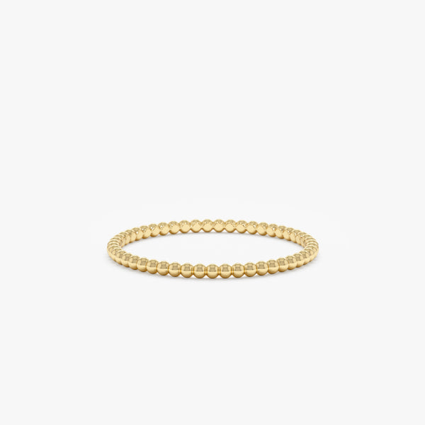 Classic Gold Beaded Ring - 1.2 mm