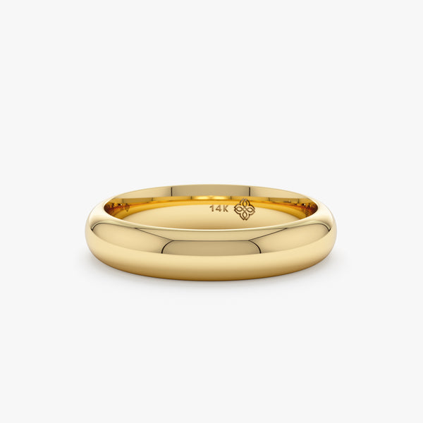 solid yellow gold stacking ring