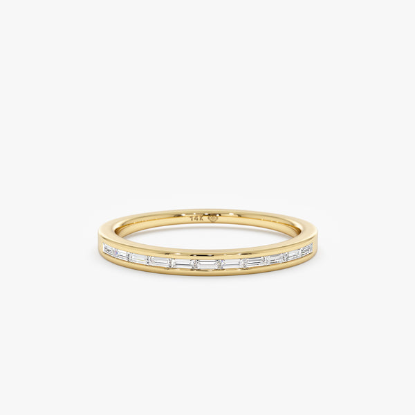 Yellow Gold Thin Diamond Ring