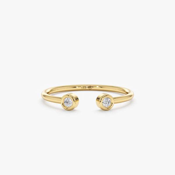 Yellow Gold Diamond Cuff Ring